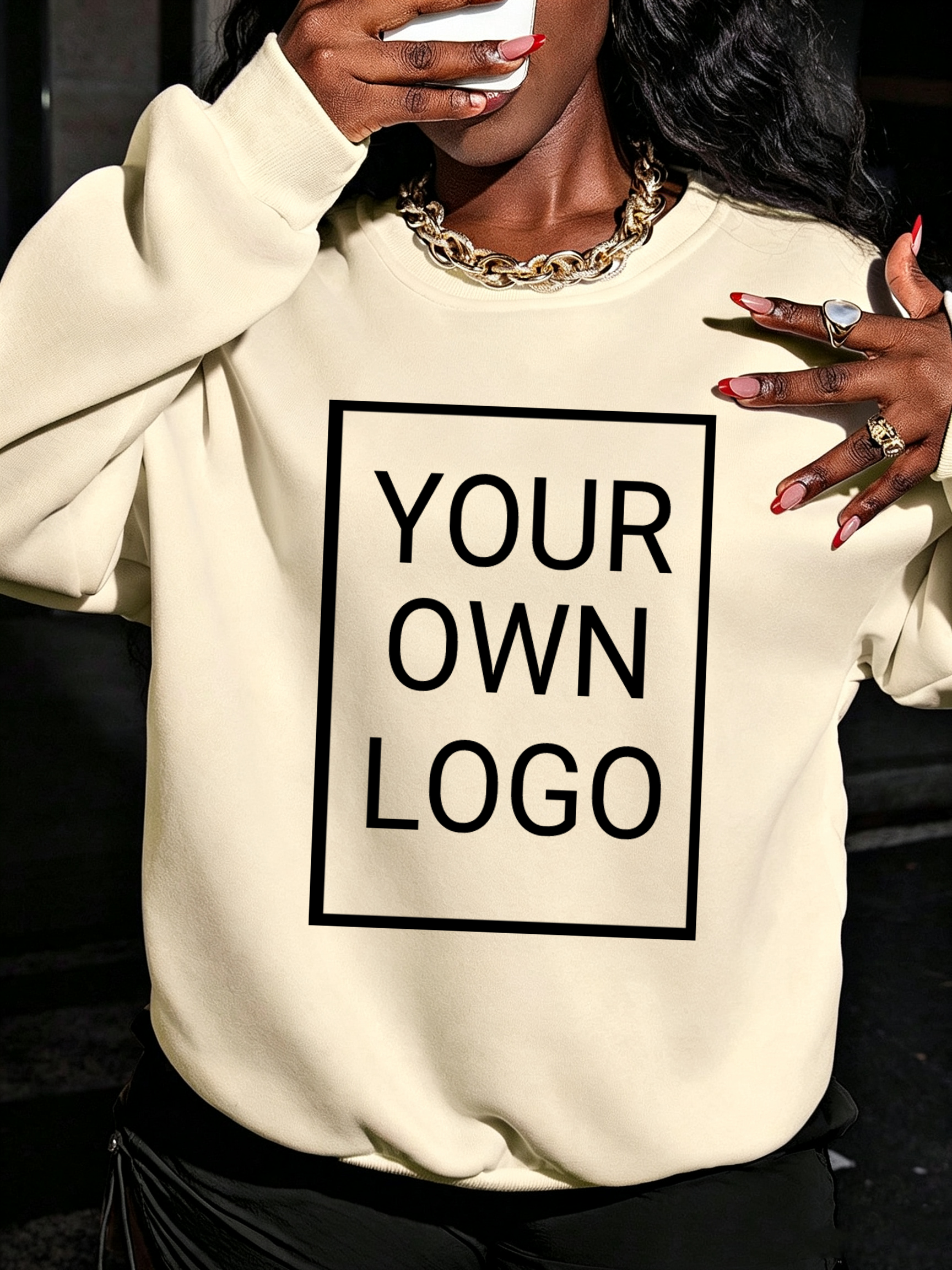 Winter Clothing Pictures - Özelleştirilmiş Resim Logosu Kadın Tişörtü Gevşek
