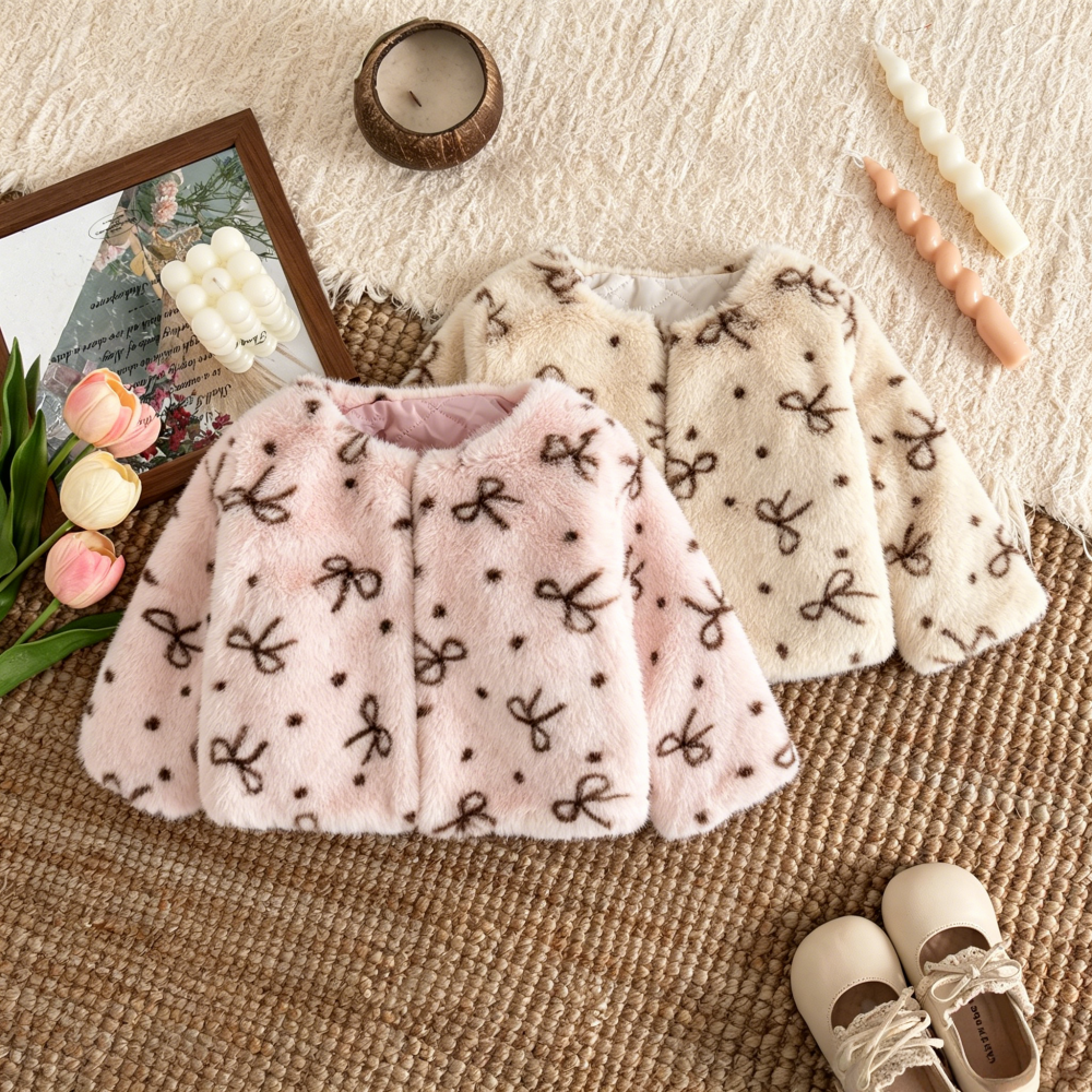 Winter Clothing For Babies - Çocuk Giyim Kışlık Fiyonklu Kuzu Yünü