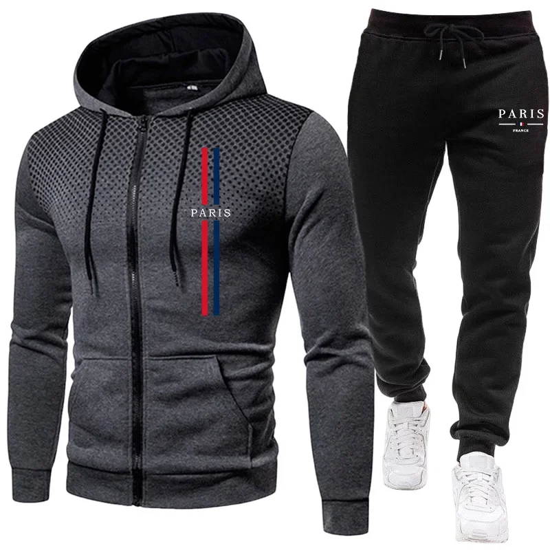 Winter Clothing Usa - Erkek spor takım elbise fermuarlı ceket