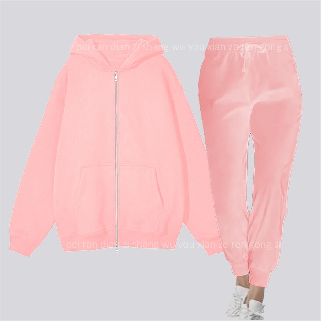 Quality Winter Clothing - Fermuar Hırka Boş Kadın Hoodie Ve