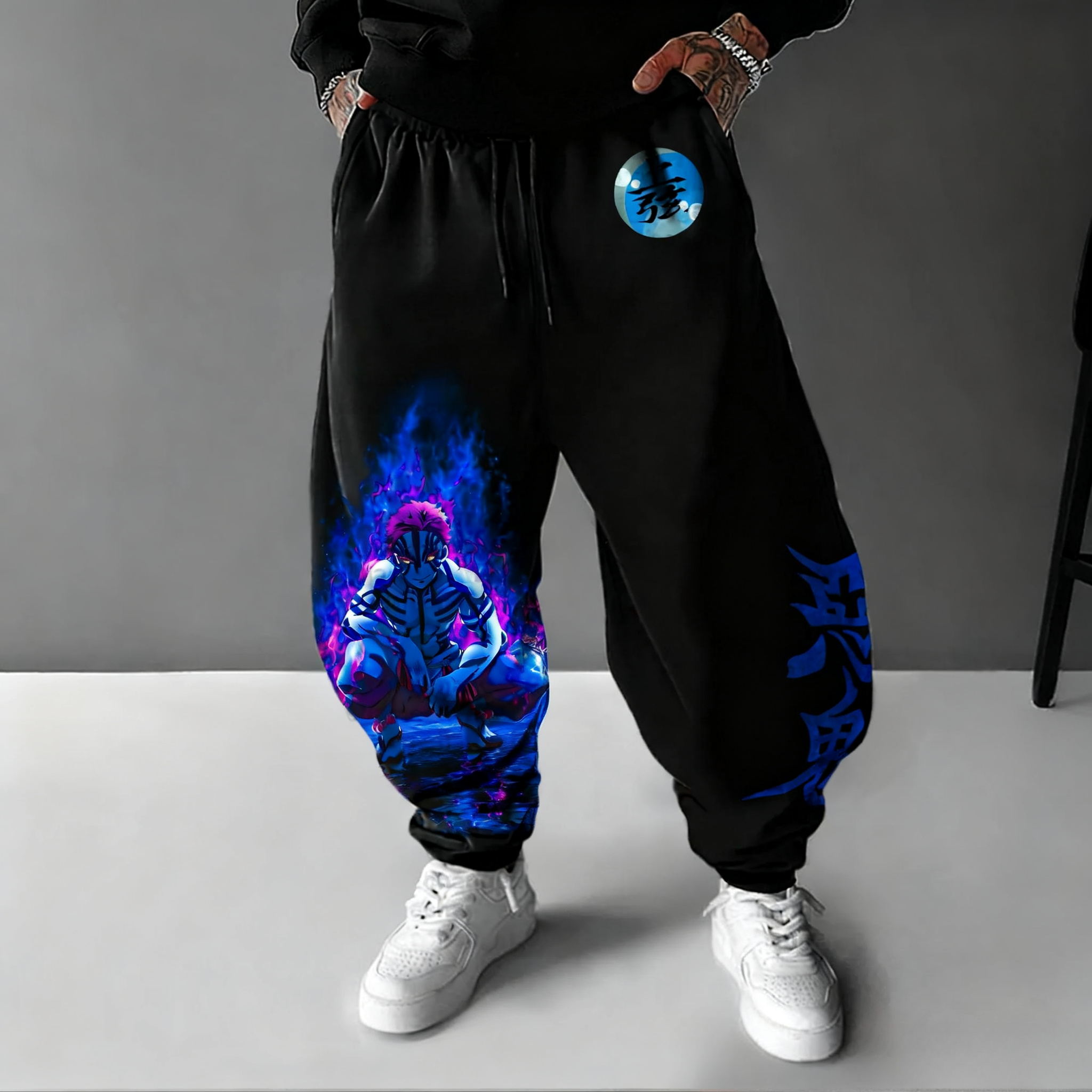 Winter Clothing In Japan - Demon Slayer Collaboration Sweetpants erkek sonbahar/kış
