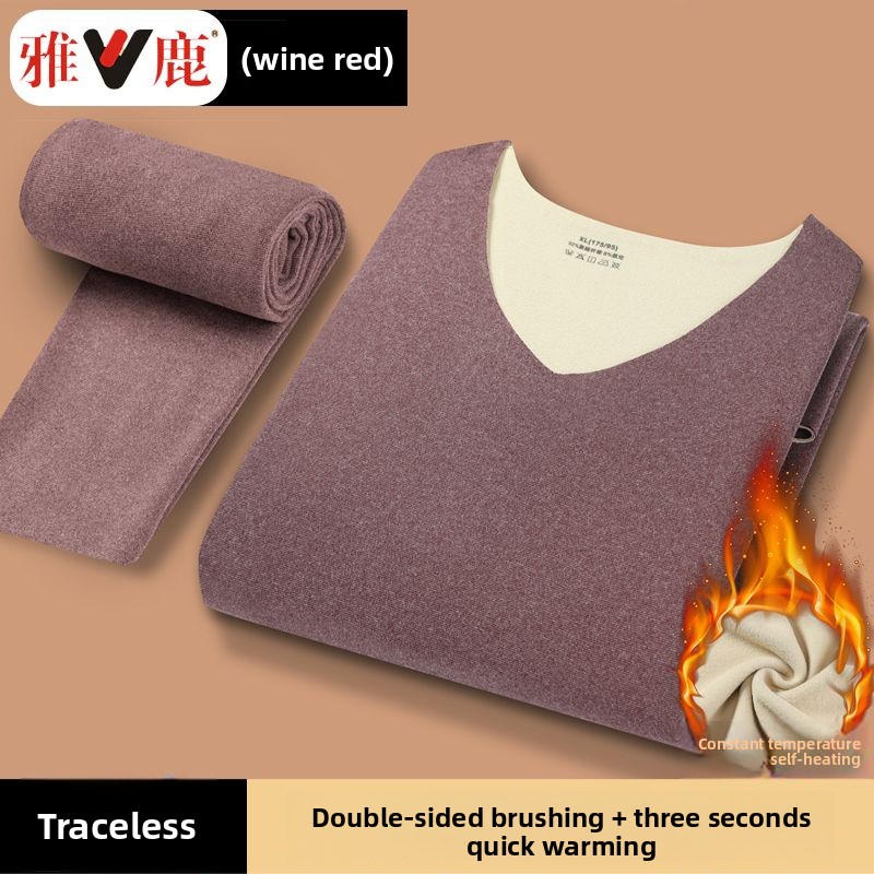 Winter Clothes - V yaka dikişsiz termal iç çamaşır