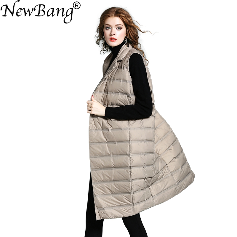 Down Vest Ultralight - NewBang Marka kadın Uzun Yelek Ultra