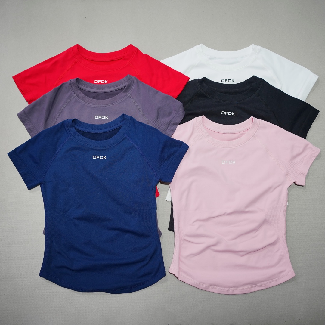 Winter Yoga Clothing - DFDK Kadın Elastik İnce Kısa Kollu