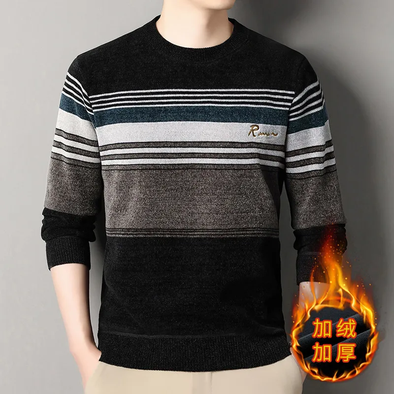 Quality Winter Clothing - Erkekler O-Boyun Kazak Örme Kazak Kaliteli