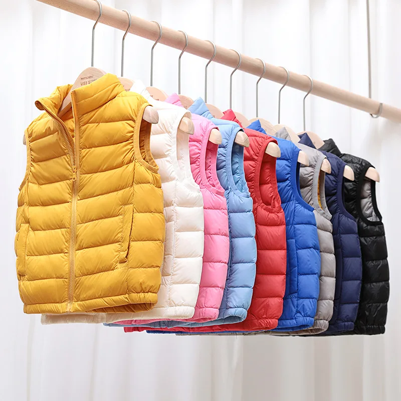 Down Vest Ultralight - Çocuklar yelek ceket sonbahar kış Ultra