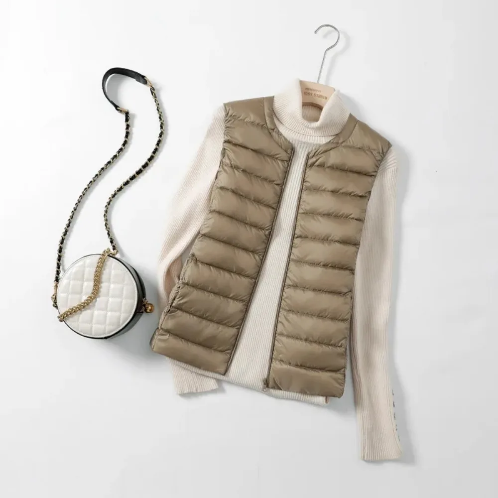 2024 Yeni Kadın Sonbahar Kış U - Down Vest Ultralight incelemesi ve fiyatı