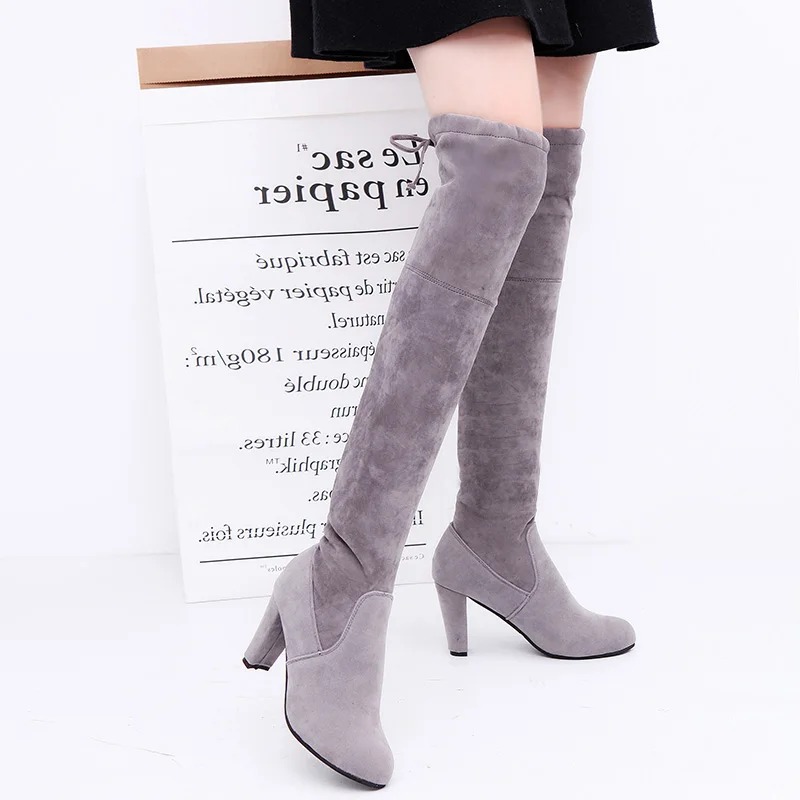 Kadın Botları Diz Üstü Streç K - Winter Clothing Material incelemesi ve fiyatı