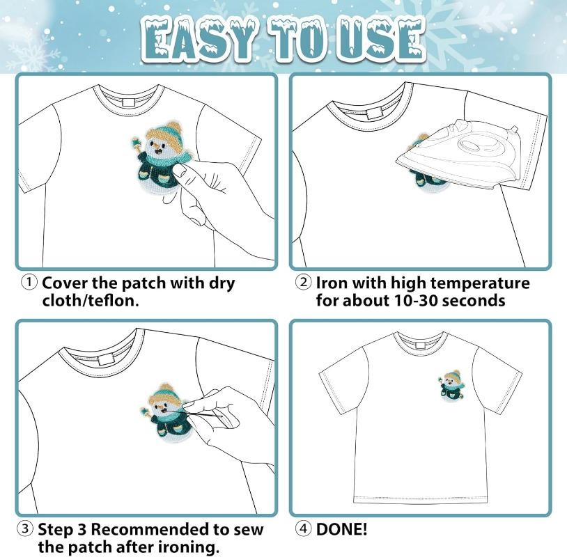 8 adet Kış Temalı Demir on Yam - Winter Clothing Pictures incelemesi ve fiyatı