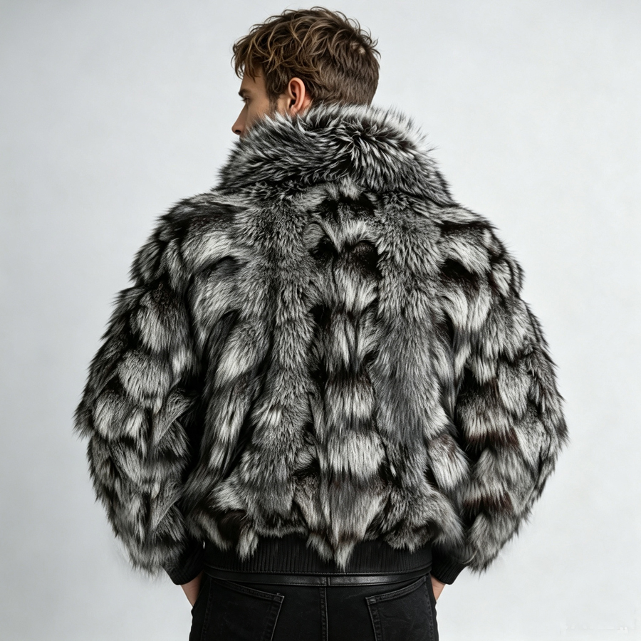 Gerçek Gümüş Tilki Kürk Ceket  - Quality Winter Clothing incelemesi ve fiyatı