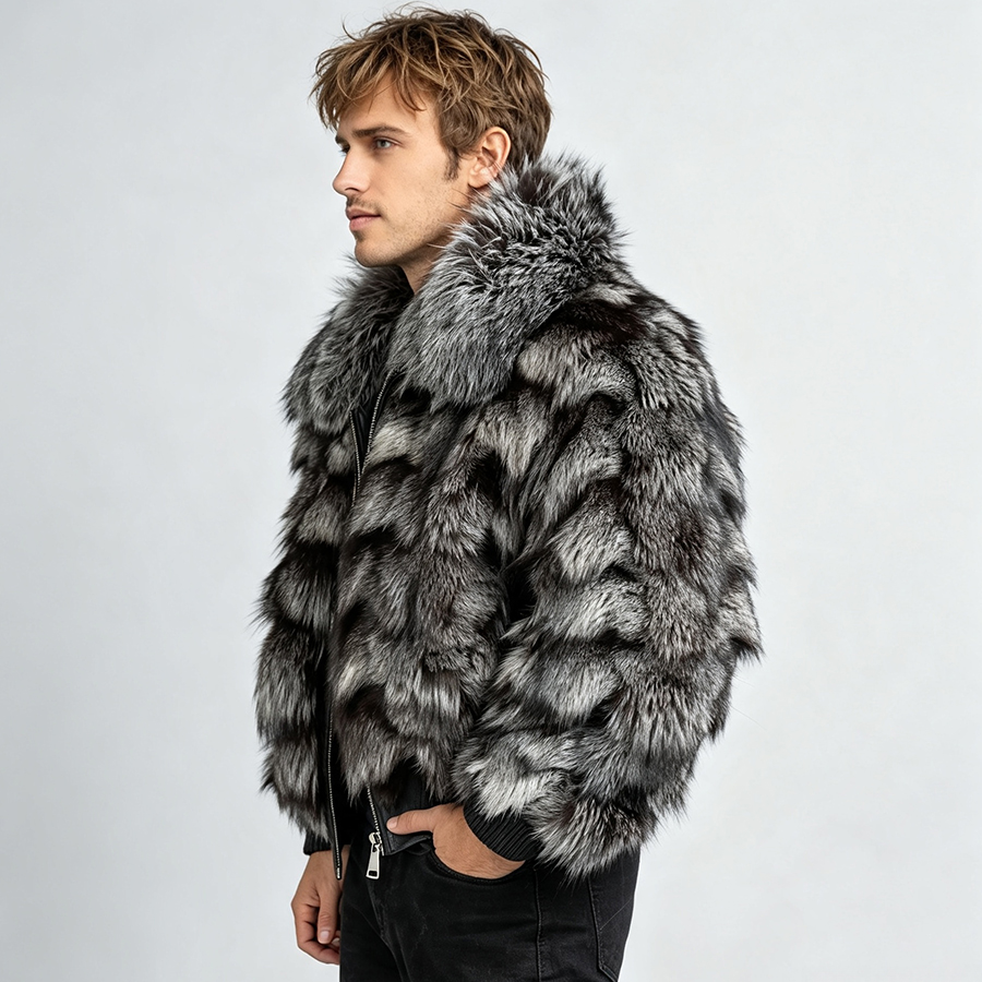 Gerçek Gümüş Tilki Kürk Ceket  - Quality Winter Clothing incelemesi ve fiyatı