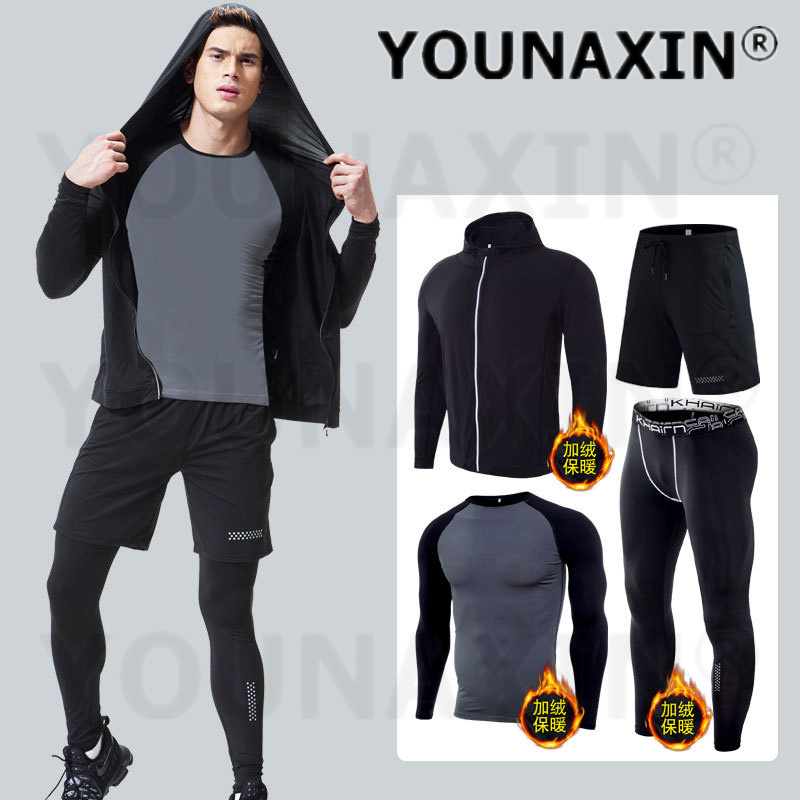 4 parçalı erkek spor giyim set - Winter Yoga Clothing incelemesi ve fiyatı