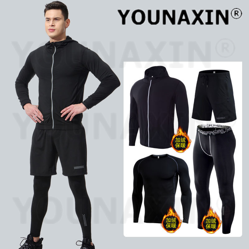4 parçalı erkek spor giyim set - Winter Yoga Clothing incelemesi ve fiyatı
