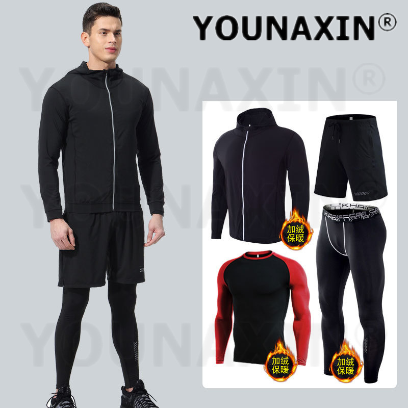 4 parçalı erkek spor giyim set - Winter Yoga Clothing incelemesi ve fiyatı