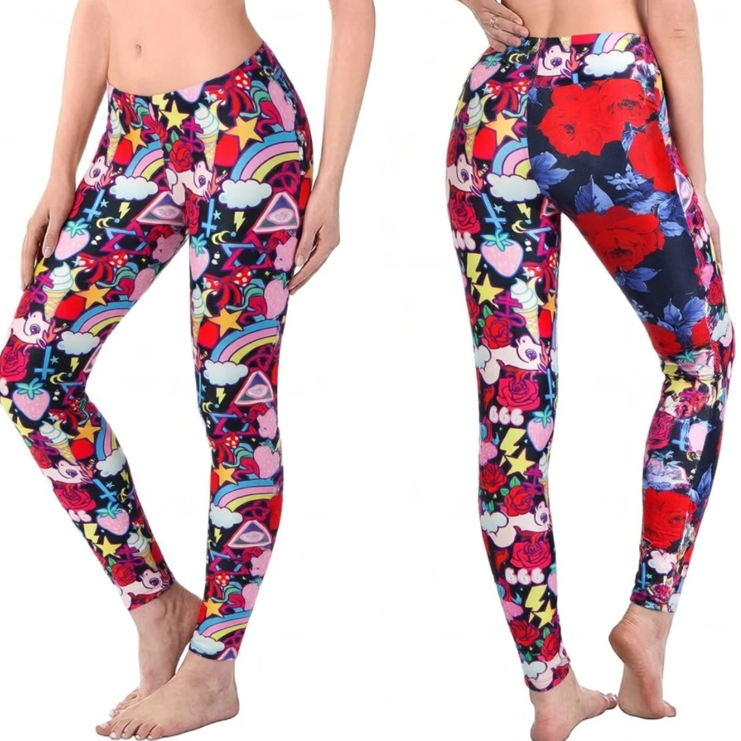 Kadın Renkli Gökkuşağı Baskılı - Winter Yoga Clothing incelemesi ve fiyatı