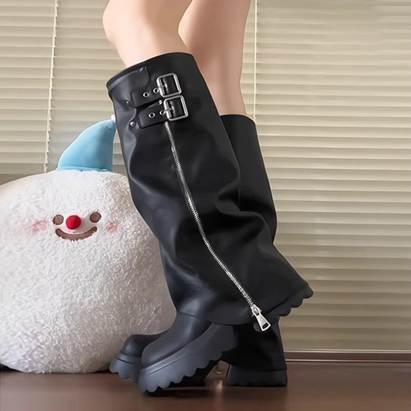 Punk Tarzı Ekleme Kalın Alt Ka - Winter Clothing Material incelemesi ve fiyatı