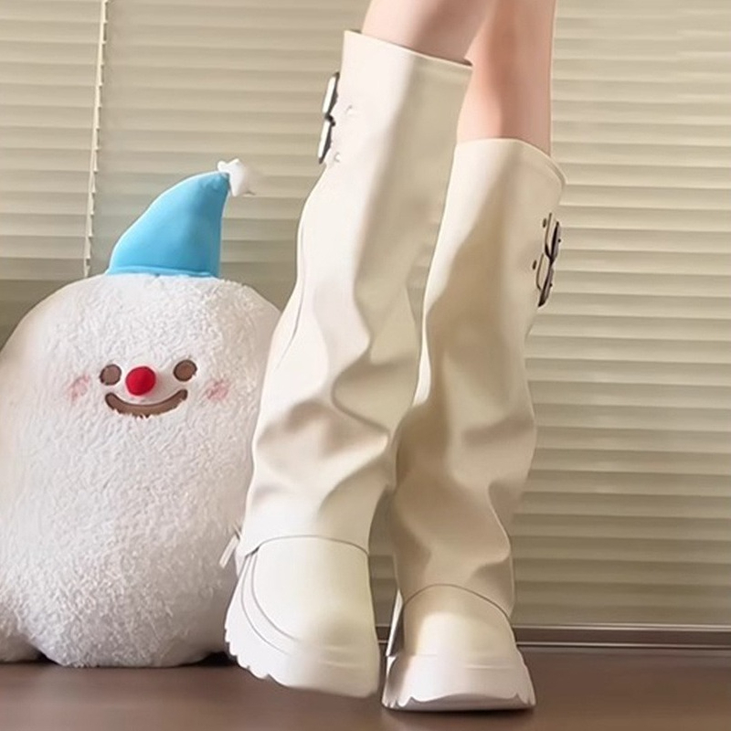 Punk Tarzı Ekleme Kalın Alt Ka - Winter Clothing Material incelemesi ve fiyatı