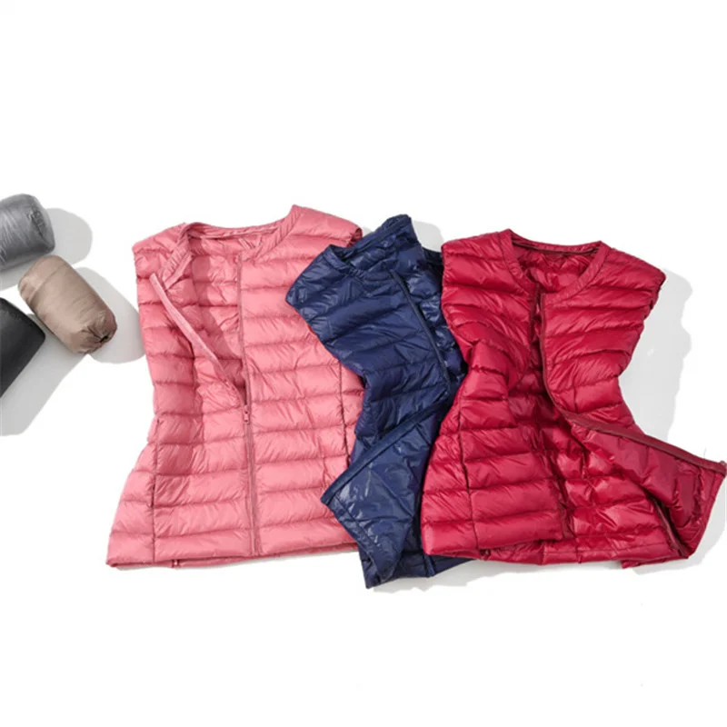 Büyük boy 5XL 6XL 7XL Kadın O- - Down Vest Ultralight incelemesi ve fiyatı